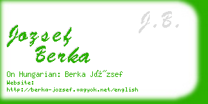 jozsef berka business card